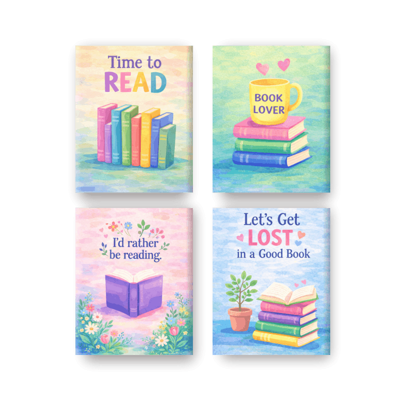 4 Mini Paintings | Kleurrijke Boeken Set- Schilderen op nummers