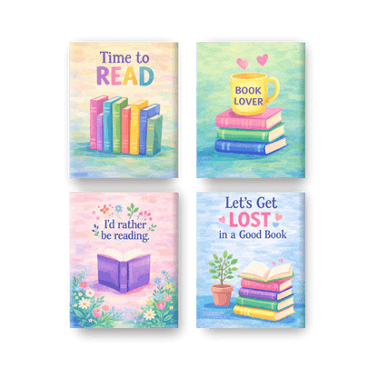 4 Mini Paintings | Kleurrijke Boeken Set- Schilderen op nummers