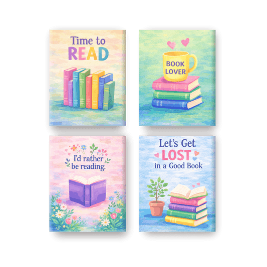 4 Mini Paintings | Kleurrijke Boeken Set- Schilderen op nummers