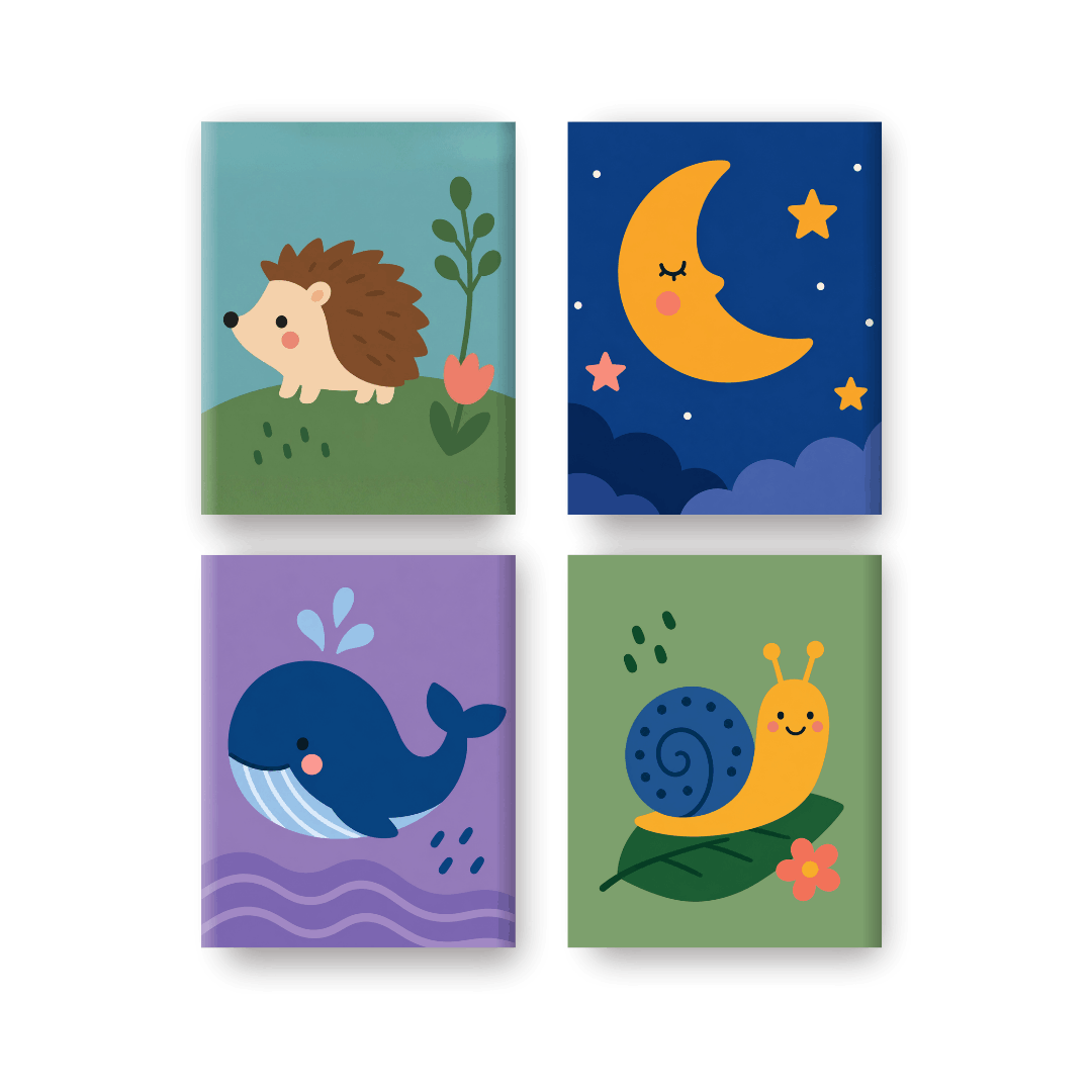 4 Mini Paintings | Goedenacht Wereld Set - Schilder Op Nummers