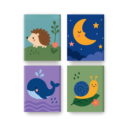 4 Mini Paintings | Goedenacht Wereld Set - Schilder Op Nummers