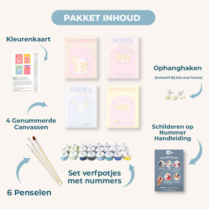 4 Mini Paintings | Spook Tuin Set
