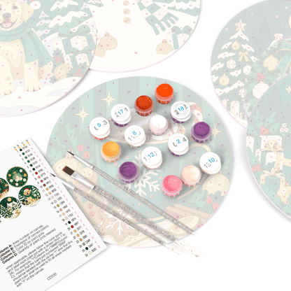 Schilder op Nummer Placemats – Kerstavond Set