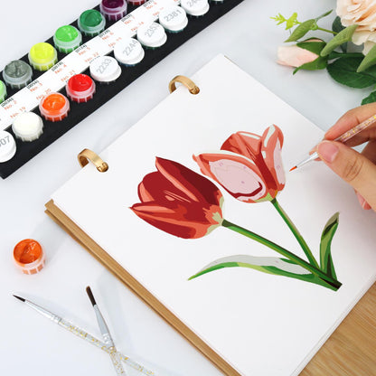 2027 Schilderen op Nummer Bureaukalender – Bloemen Editie