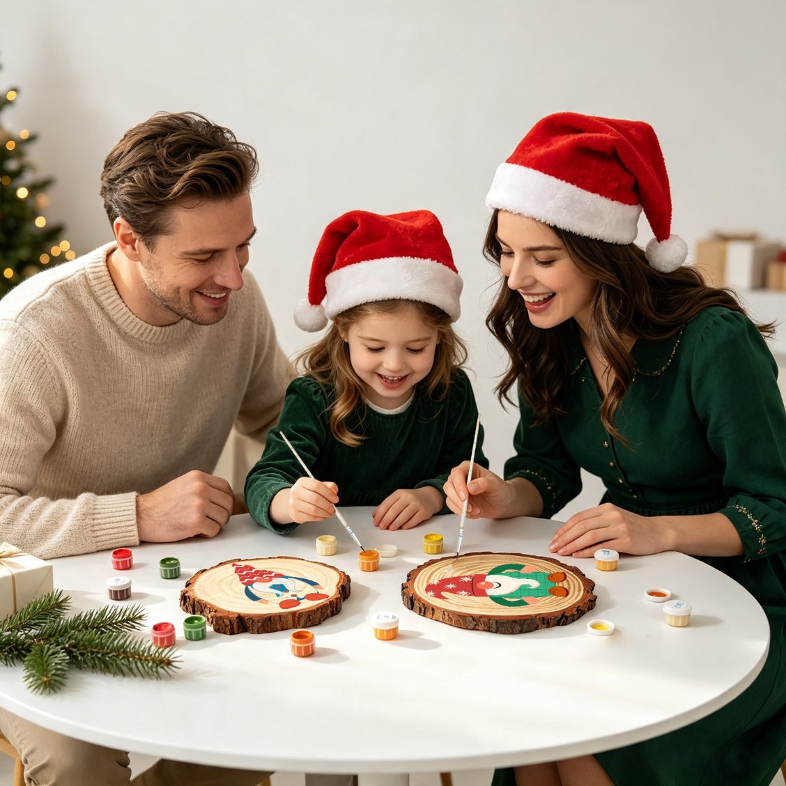 Schilder op Nummer Boomschijf - Kerstkabouter