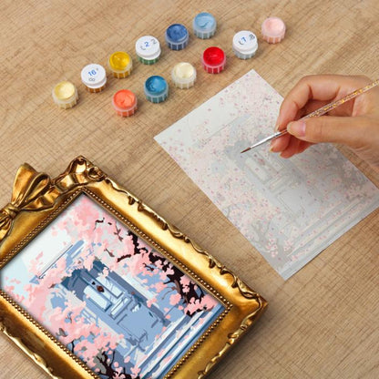 Mini Painting met Fotolijst – Bloesems bij de Deur