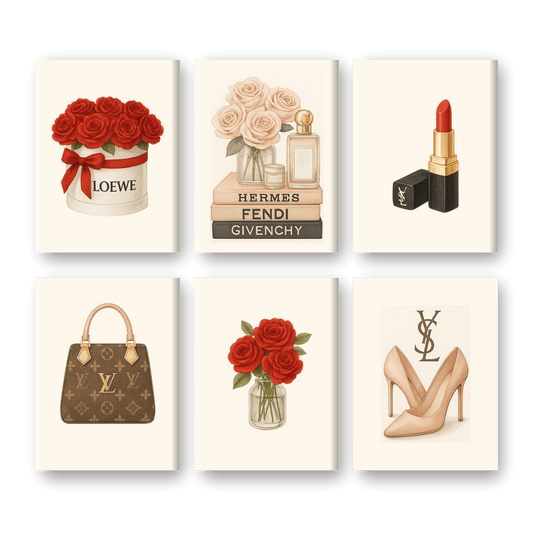 Schilder Op Nummers - 6 Mini Paintings | Elegante merken set