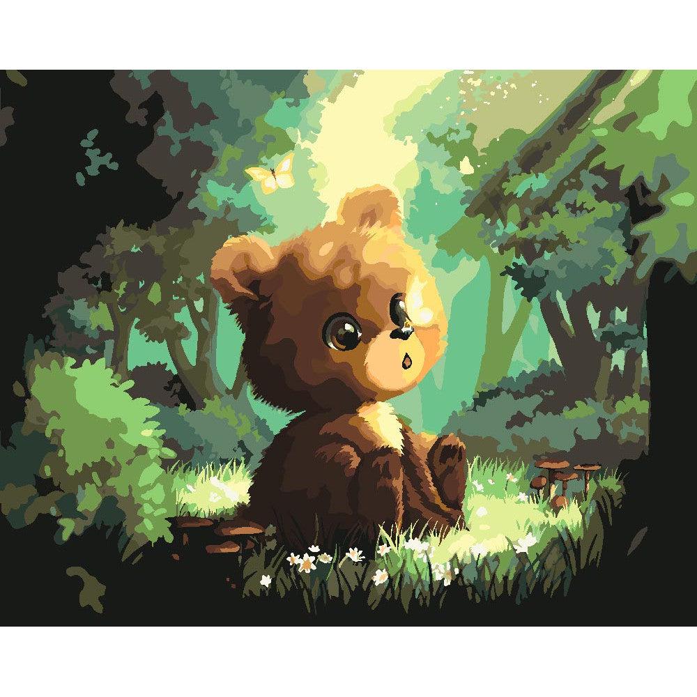 Schilder Op Nummers - Beer in het bos - by Vink