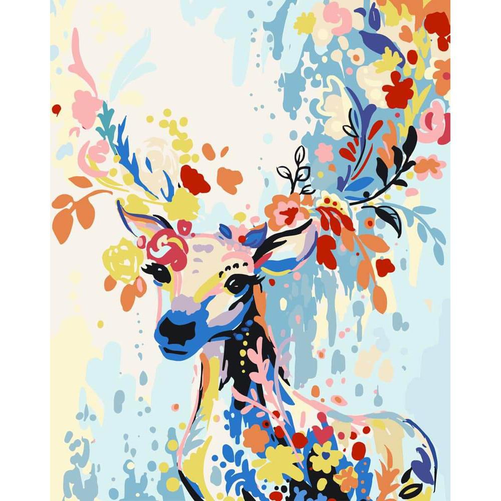 Schilder Op Nummers - Kleurrijk Hert