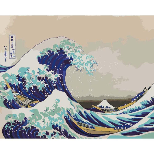 Schilder Op Nummers - De Grote Golf van Kanagawa - Katsushika Hokusai