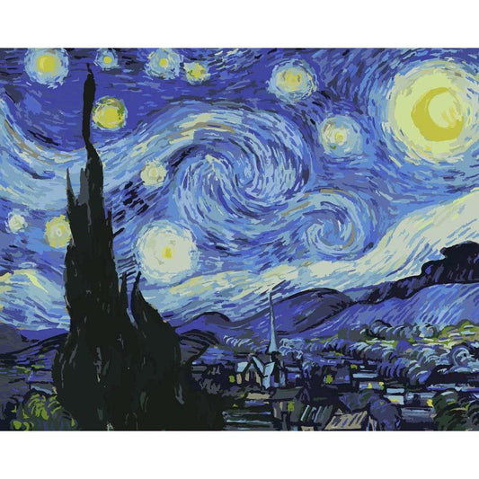 Schilder Op Nummers - De Sterrennacht - Vincent van Gogh