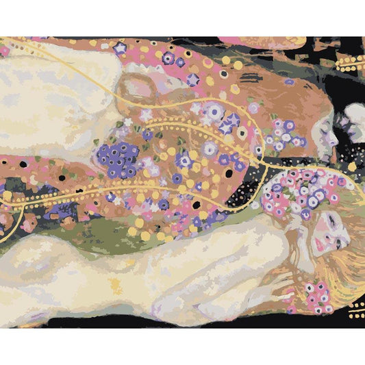 Schilder Op Nummers - Wasserschlangen II - Gustav Klimt