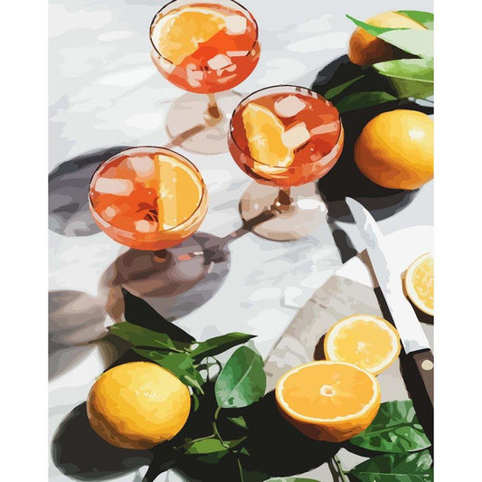 Schilder Op Nummers - Orange Summerdrinks