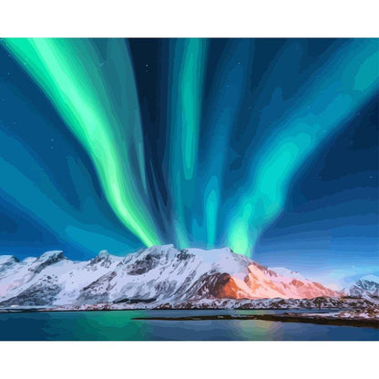 Schilder Op Nummers - Noorderlicht in Noorwegen