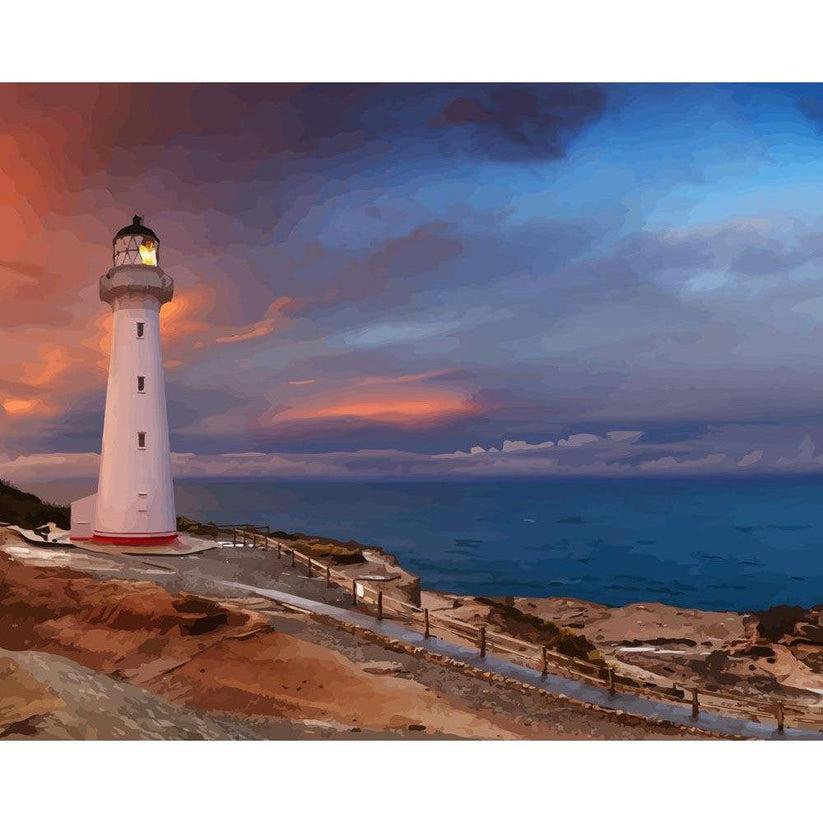 Schilderen op nummer voor volwassenen, vuurtoren, schilderen op nummer met acryl, doe-het-zelf oceaan canvas verf op nummers kits met kwast (zonder lijst), woondecoratie 100 x 120 cm -2534 Schilderen op nummer voor volwassenen, vuurtoren, schilderen op nummer met acryl, doe-het-zelf oceaan canvas verf op nummers kits met kwast (zonder lijst), woondecoratie 100 x 120 cm -2534