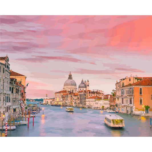 Schilder Op Nummers - Canal Grande in Venetië, Italië