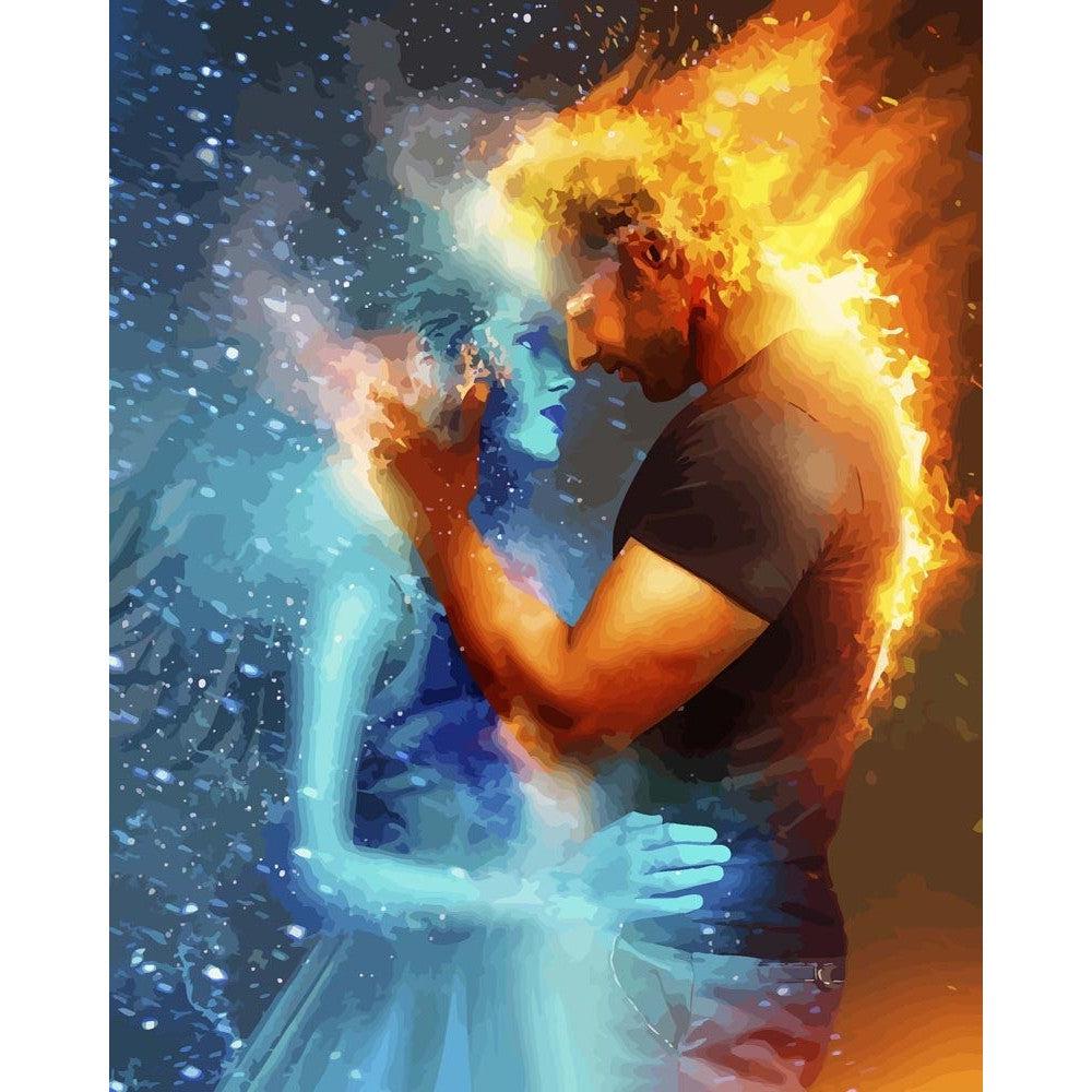 Schilder Op Nummers - Stel van Vuur en IJs