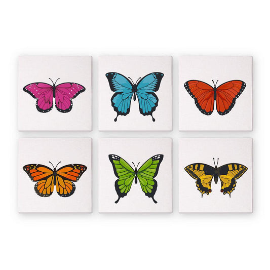 Schilder Op Nummers - 6 Mini Paintings | Vlinder set