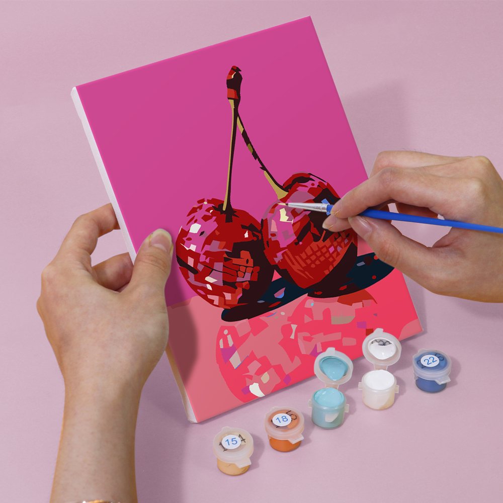 6 Mini Paintings | Disco fruit set