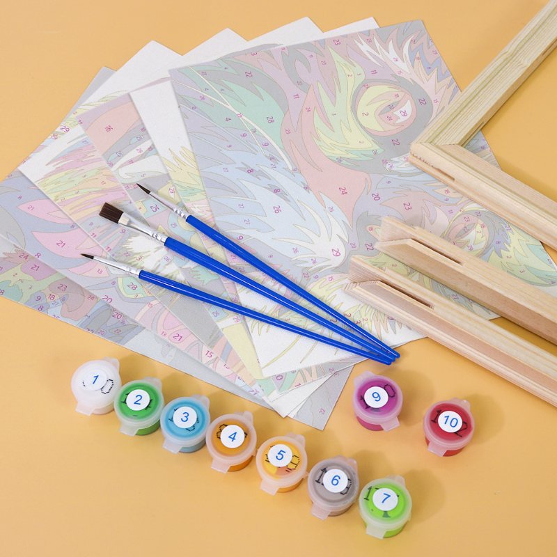 6 Mini Paintings - Kleurrijke dieren set