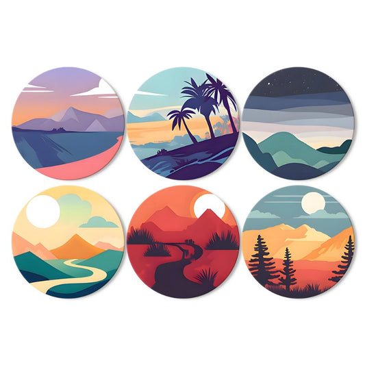 Schilder Op Nummers - Schilder op Nummer - 6 Placemats | Landschappen set