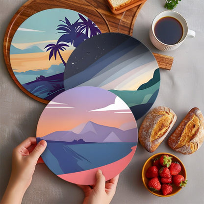 Schilder op Nummer - 6 Placemats | Landschappen set