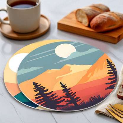 Schilder op Nummer - 6 Placemats | Landschappen set