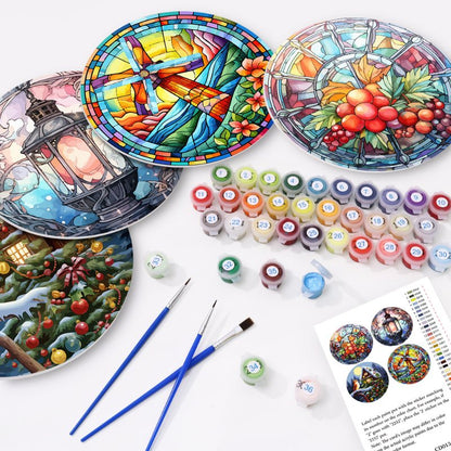 Schilder op Nummer - 4 Placemats | Winter set