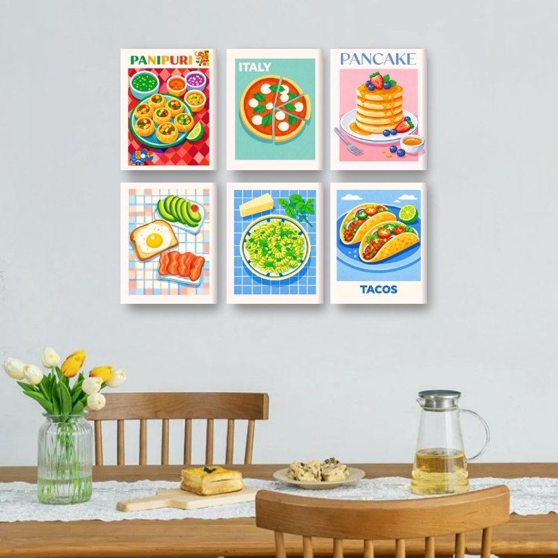 6 Mini Paintings | Favoriete Eten Set