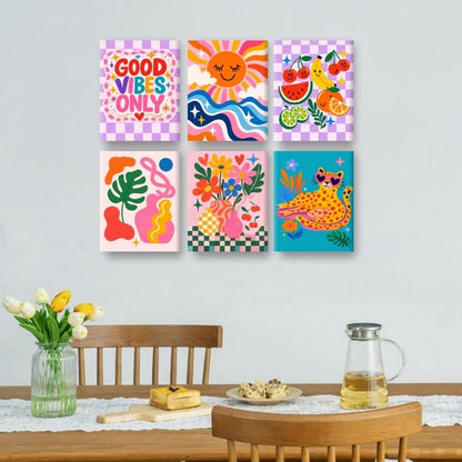 6 Mini Paintings | Goede Vibes Alleen Set