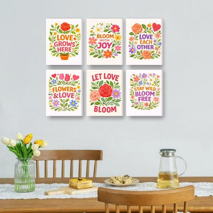 6 Mini Paintings | Bloeiende Quotes Set