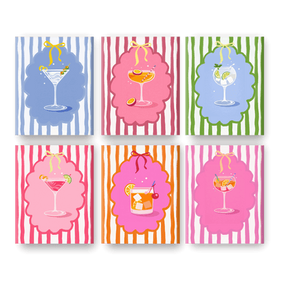 6 Mini Paintings | Trendy Cocktails Set- Schilderen op nummers