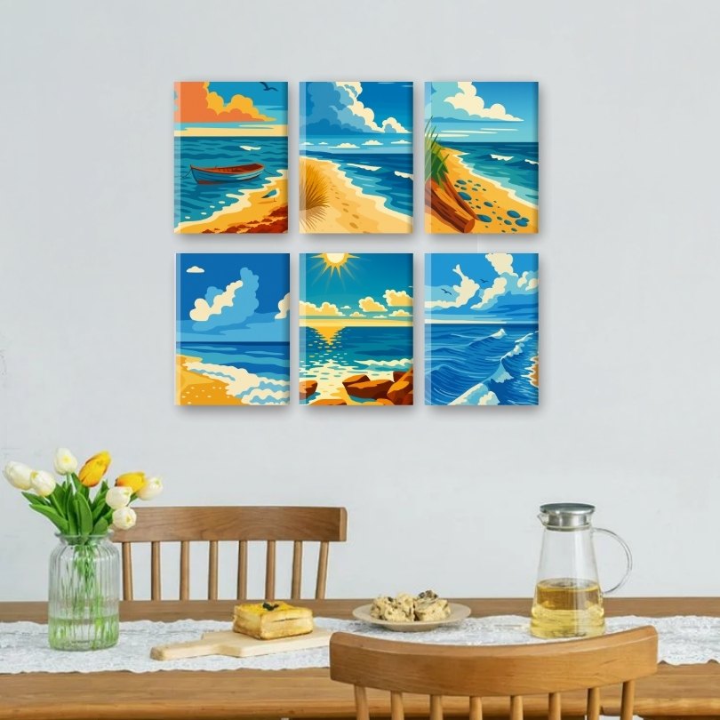 6 Mini Paintings | Zeekust Set