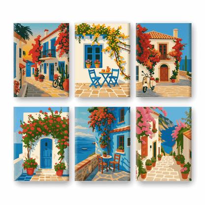 6 Mini Paintings | Mediterraanse Set