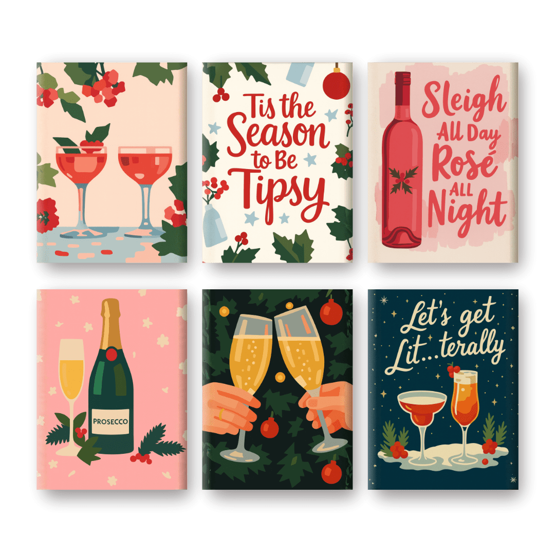 6 Mini Paintings | Tipsy Kerst Set
