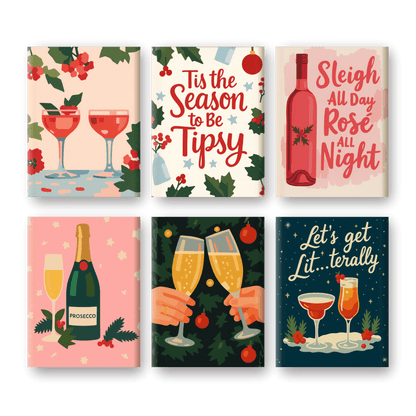 6 Mini Paintings | Tipsy Kerst Set