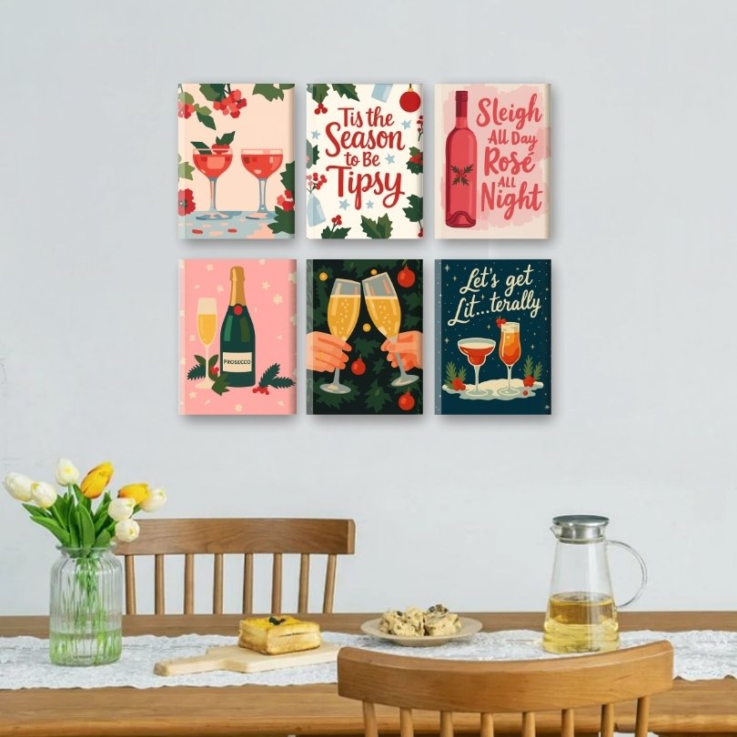 6 Mini Paintings | Tipsy Kerst Set