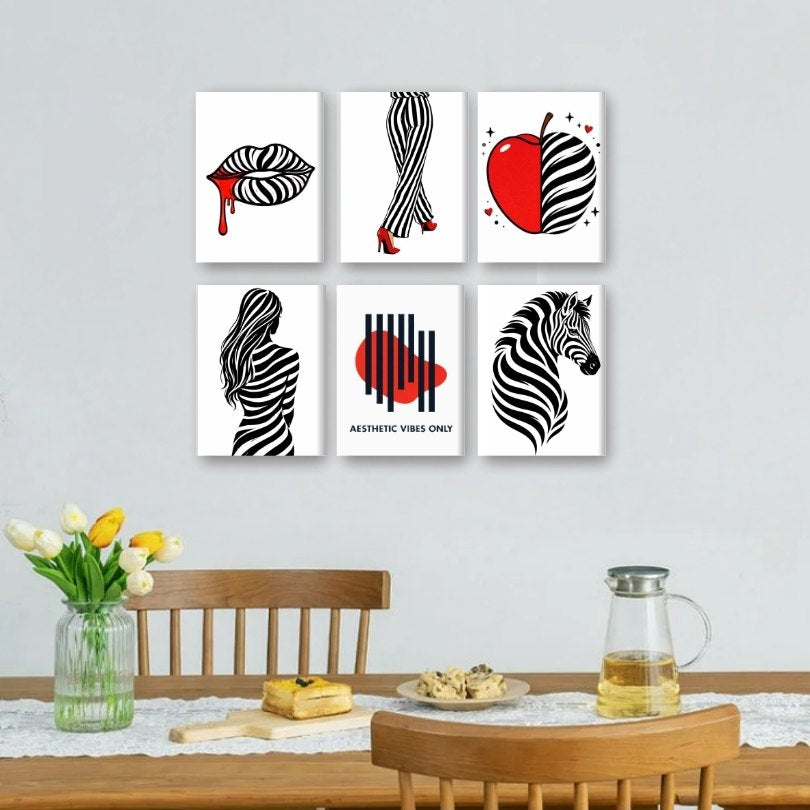 6 Mini Paintings | Esthetische Vibes Set