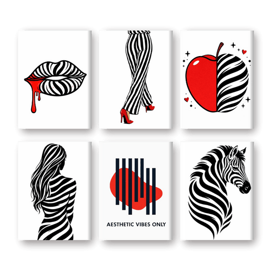 6 Mini Paintings | Esthetische Vibes Set- Schilderen op nummers