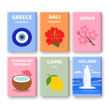 6 Mini Paintings | Wereldreis Set- Schilderen op nummers
