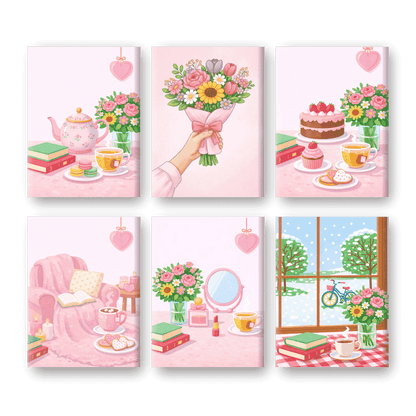 6 Mini Paintings | Rustige Momenten Set- Schilderen op nummers