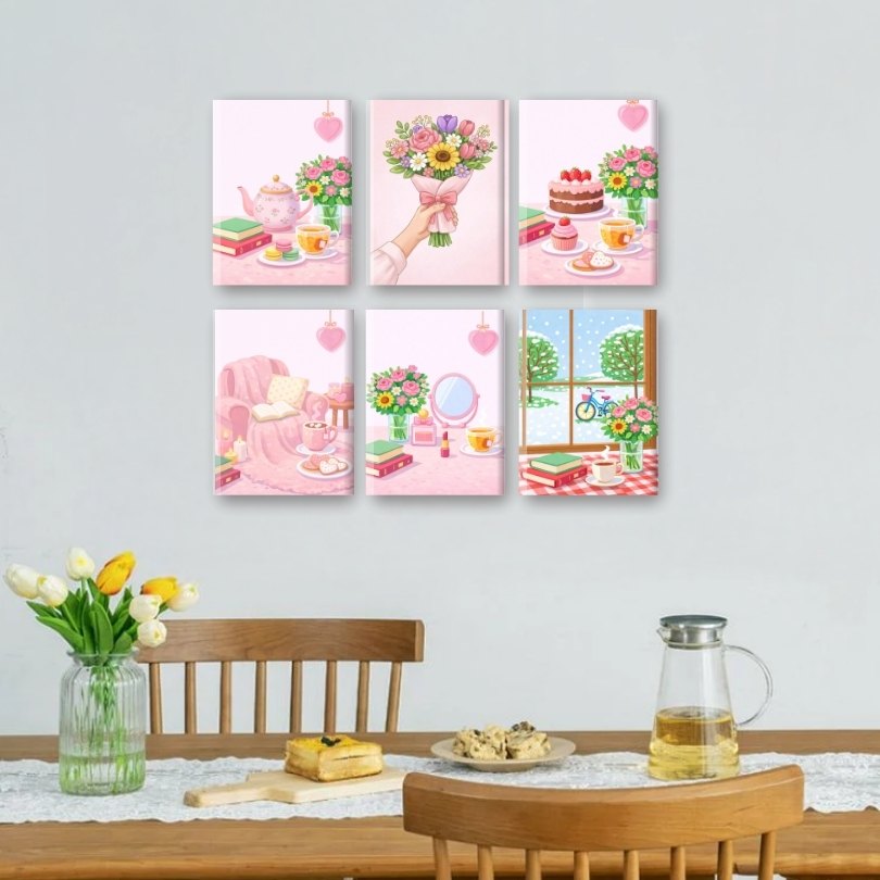 6 Mini Paintings | Rustige Momenten Set