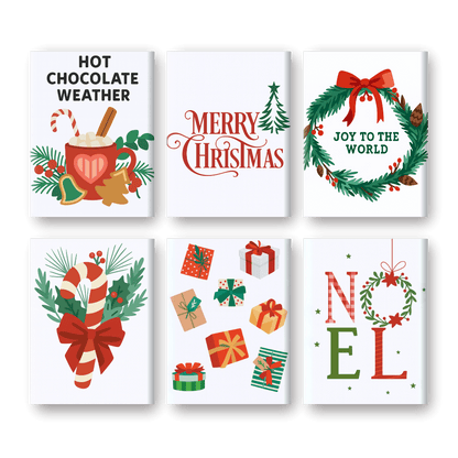 6 Mini Paintings | Christmas Holiday set