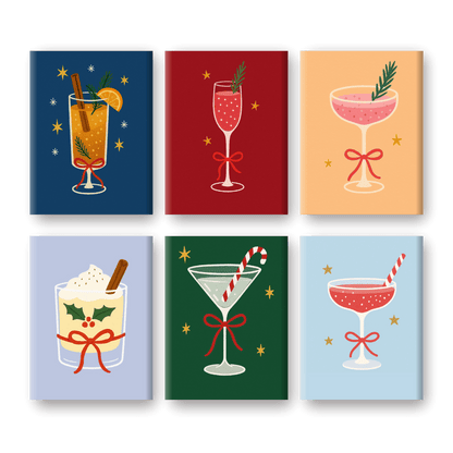 6 Mini Paintings | Klassieke Kerstcocktails Set