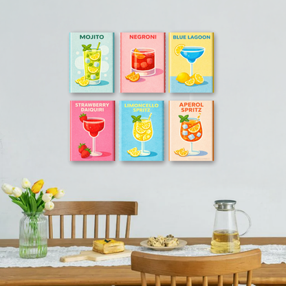6 Mini Paintings | Cocktailklassiekers Set