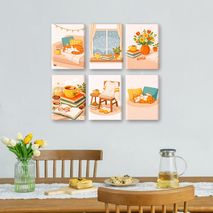 6 Mini Paintings | Koffie & Thee Momenten Set