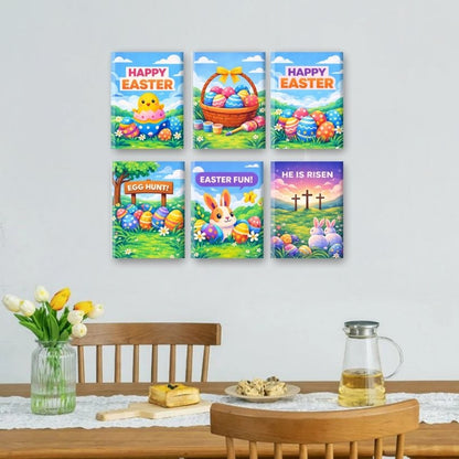 6 Mini Paintings | Kleurrijke Pasen Set