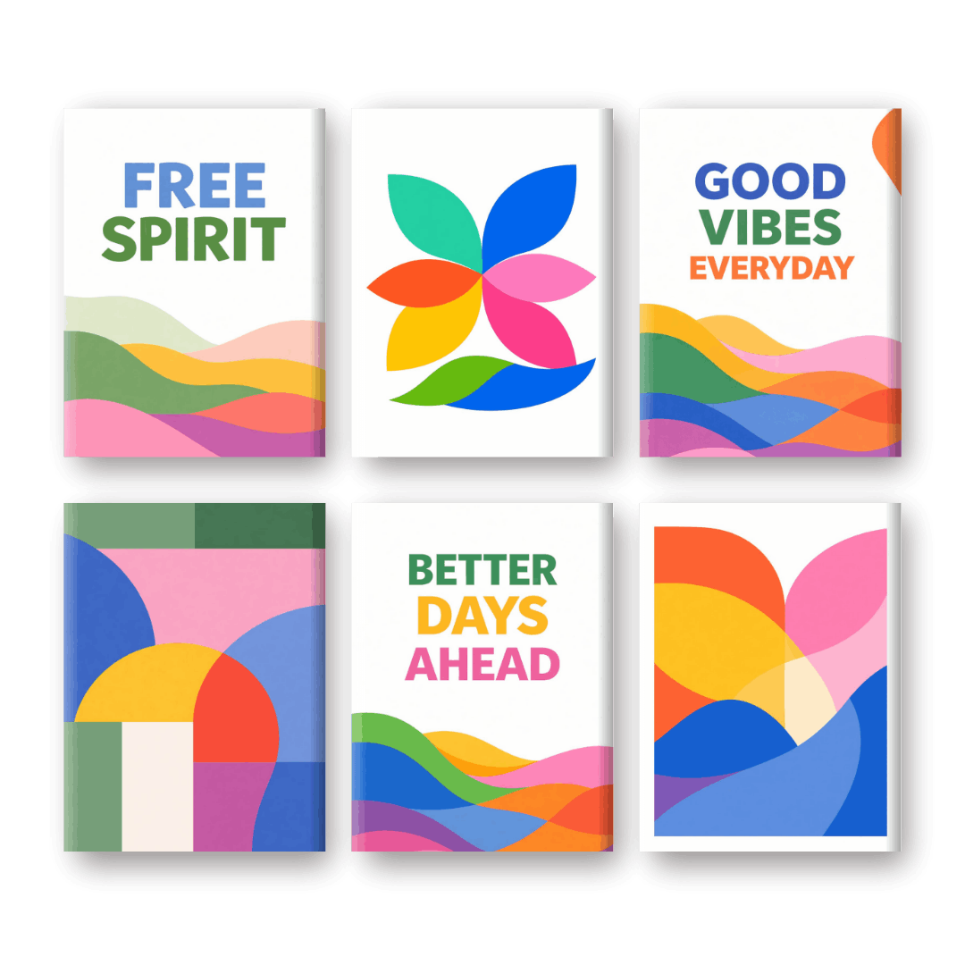 6 Mini Paintings | Kleurrijke & Abstracte Set- Schilderen op nummers