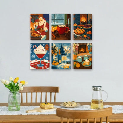6 Mini Paintings |  Gezellige Kerst set