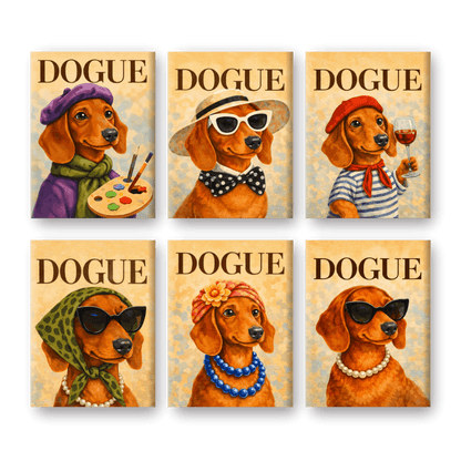 6 Mini Paintings | Dogue Set- Schilderen op nummers